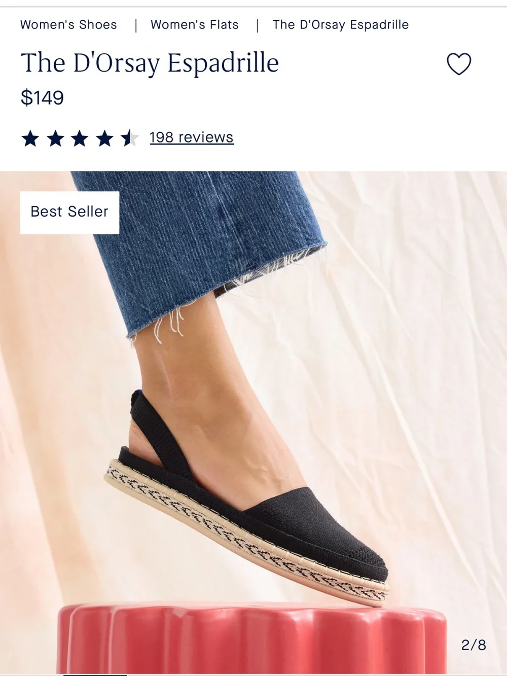 Rothy's The D'Orsay Espadrille in black